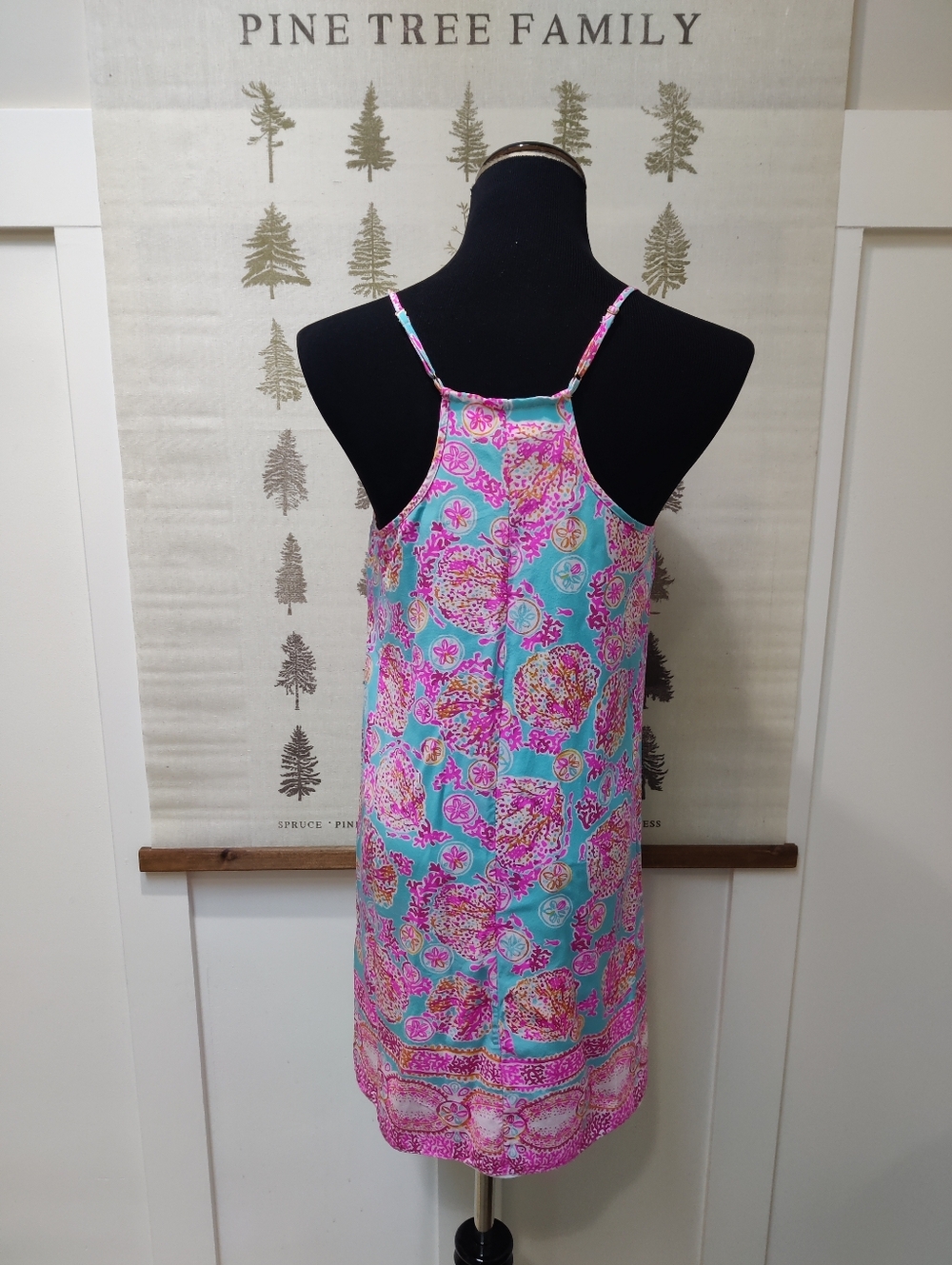 Lilly Pulitzer 100% Silk Floral Print Mini Dress – Adjustable Straps – Size M - Picture 4 of 9